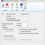 Microsoft Dynamics GP Great Plains Software R2 Email Purchase Order