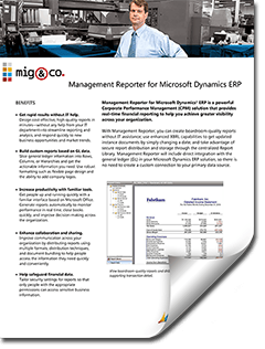 Management Reporter For Microsoft Dynamics ERP Enterprise Resource Planning Guide