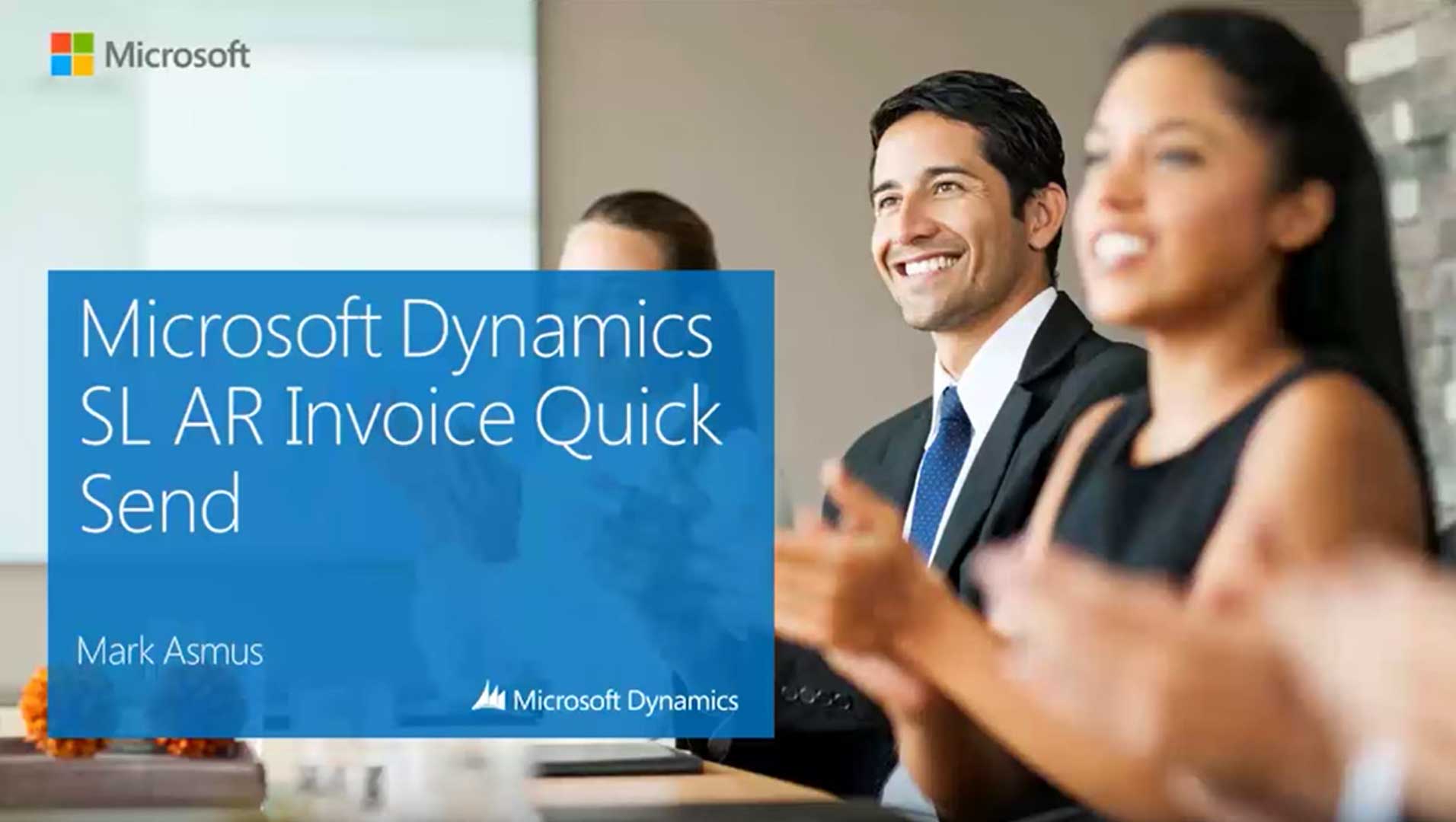 How to Quick Send an AR invoice in Dynamics SL (Solomon) | SL Video